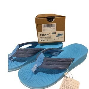 COFACE® Coface Yoga Sandals Sky Blue Women's Size 6 Flip Flops Arch Support New